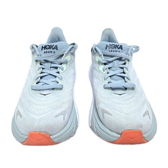 Hoka One Arahi 6 Womens 7B Blue Gray Orange Running Shoes Road Walking - Picture 2 of 11